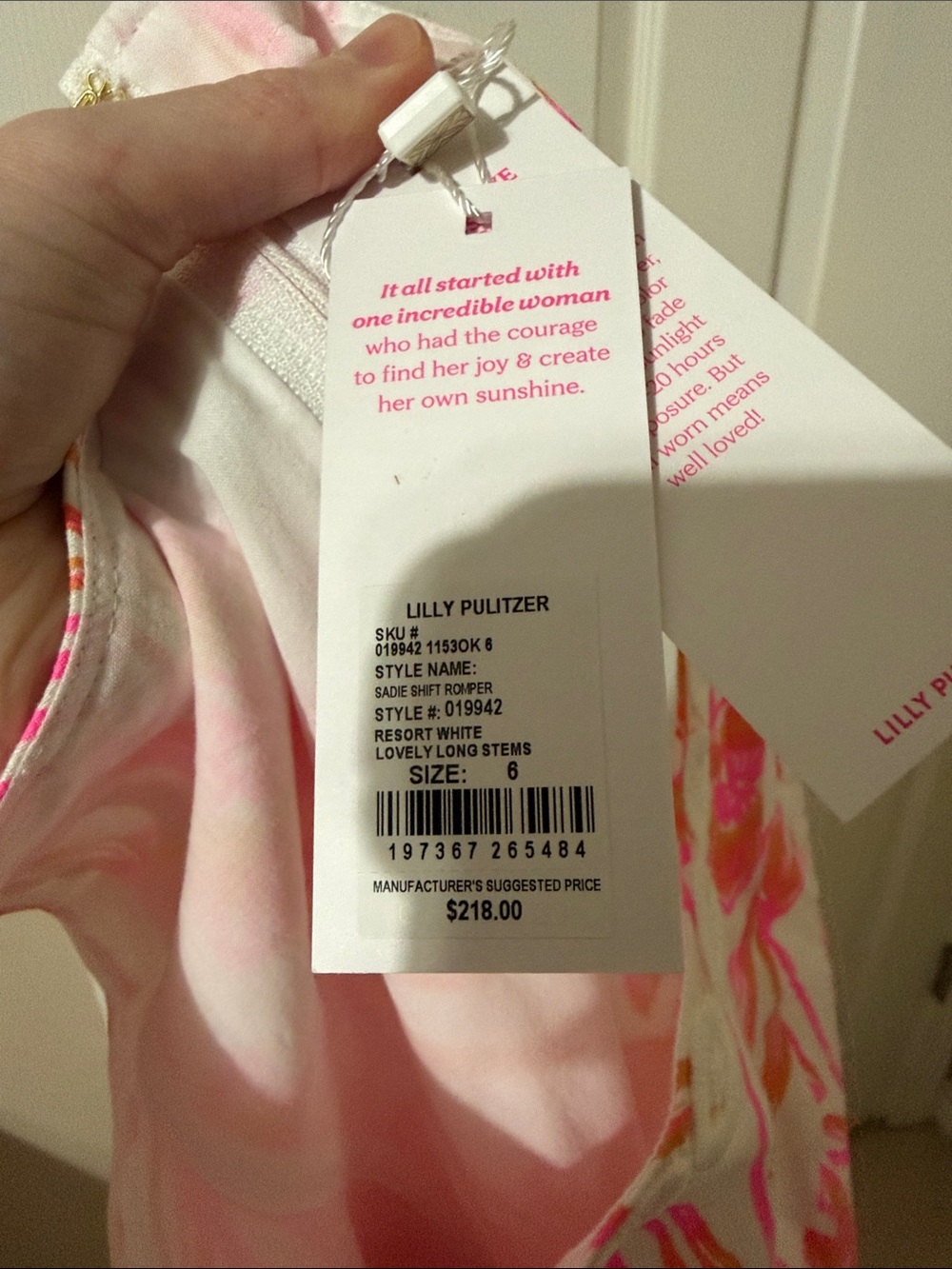 Lilly Pulitzer Pink and Orange Floral Sleeveless Shift Dress - Picture 7 of 7